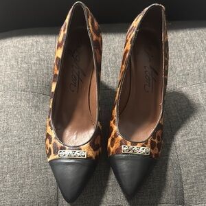 Chic Brown and Black Platform Shoes with Embellishments